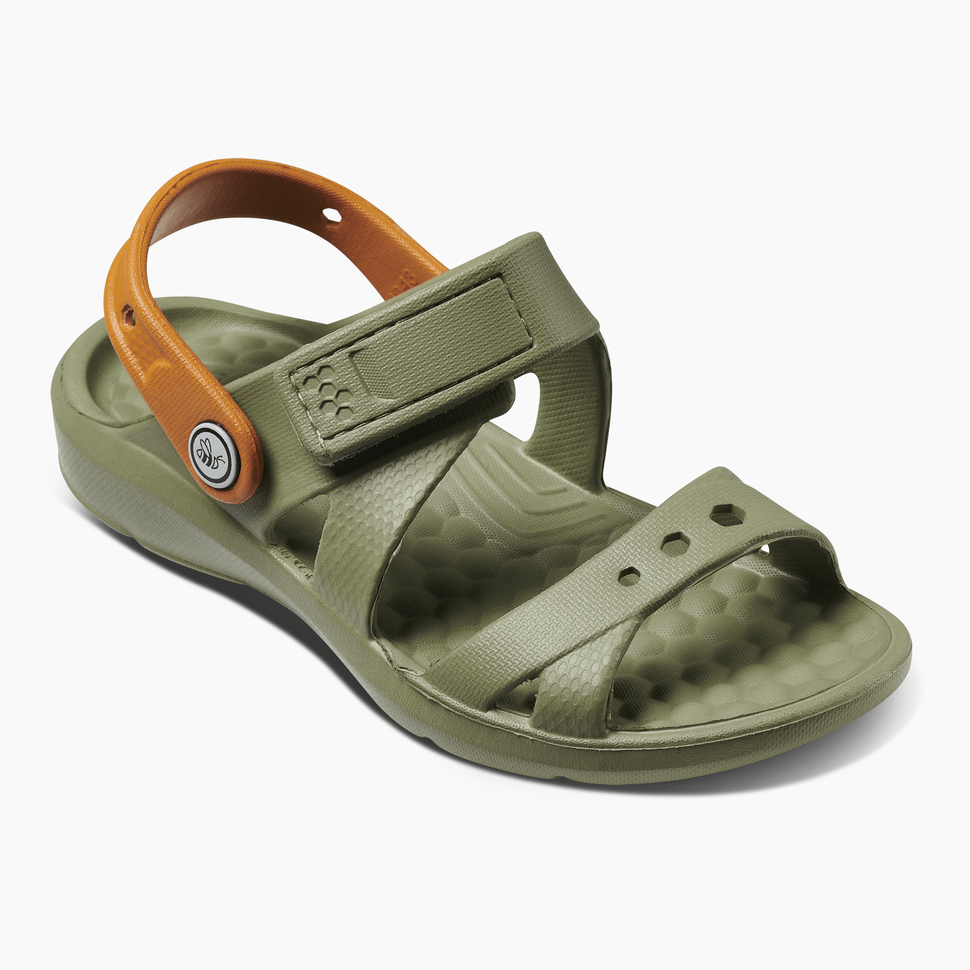 JOYBEES Boys Adventure Sandal Solid Olive/Burnt Orange