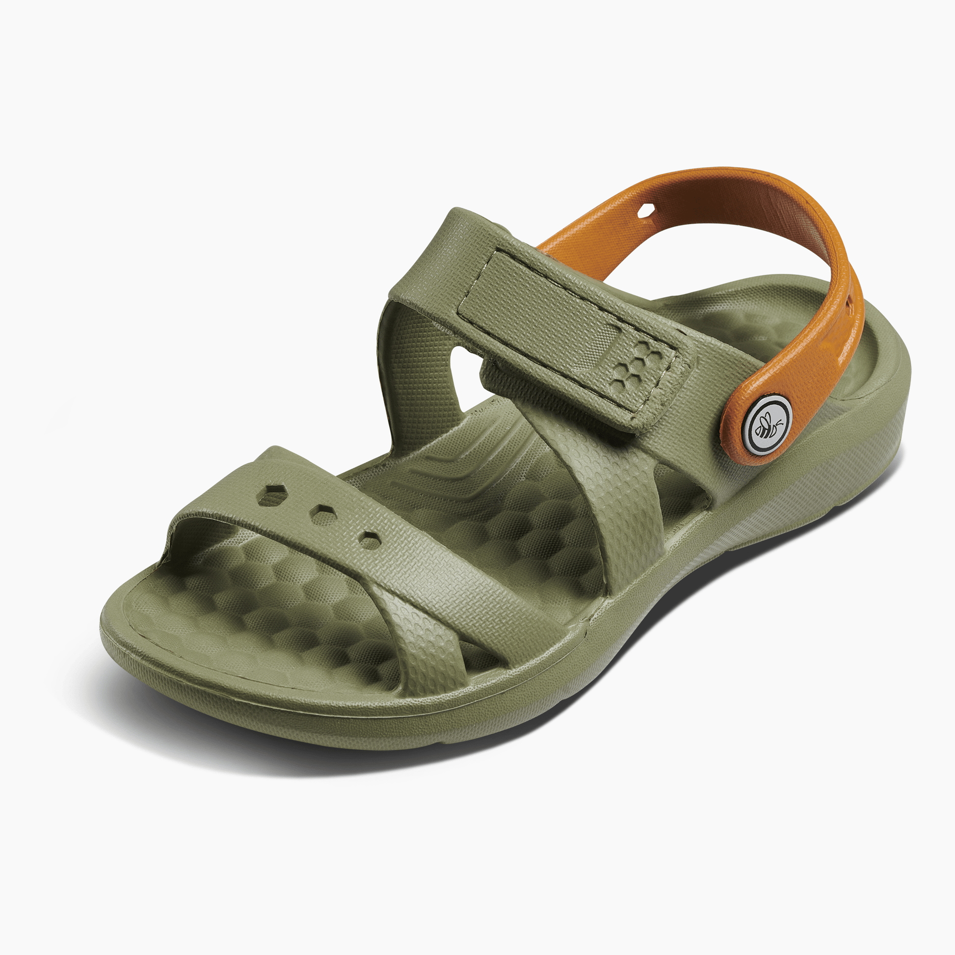 JOYBEES Boys Adventure Sandal Solid Olive/Burnt Orange