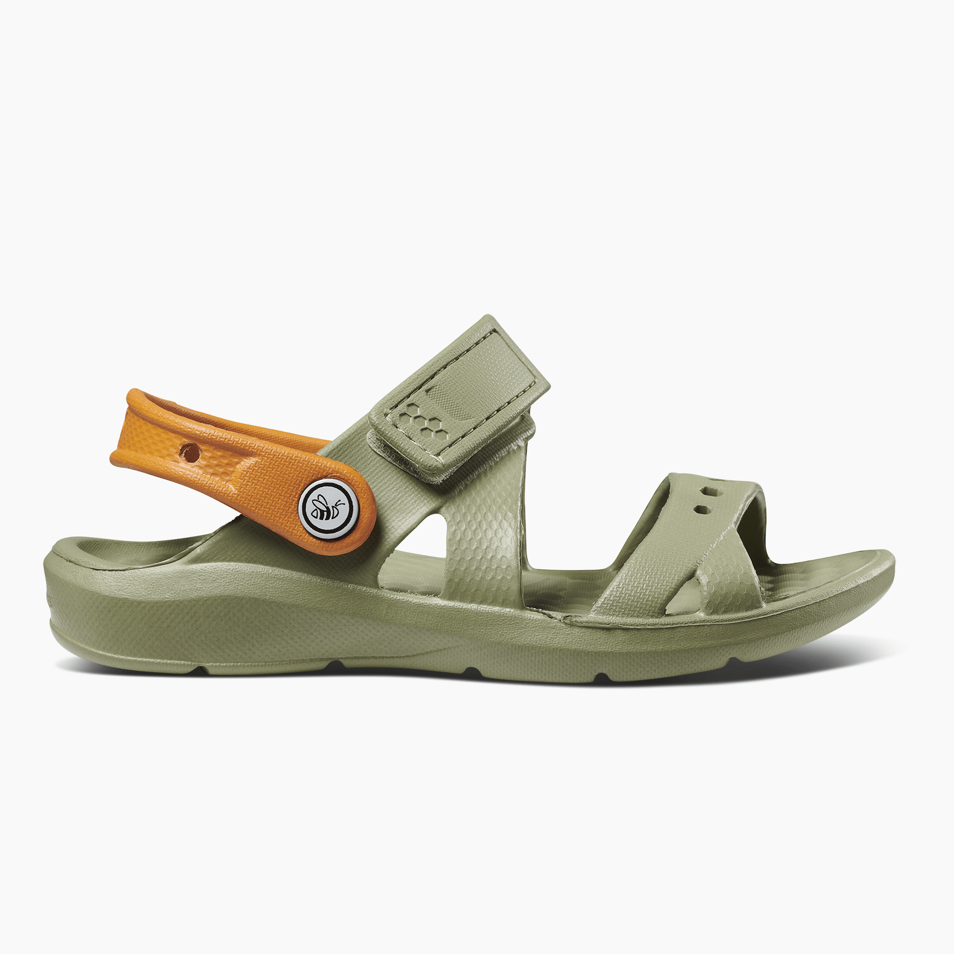 JOYBEES Boys Adventure Sandal Solid Olive/Burnt Orange