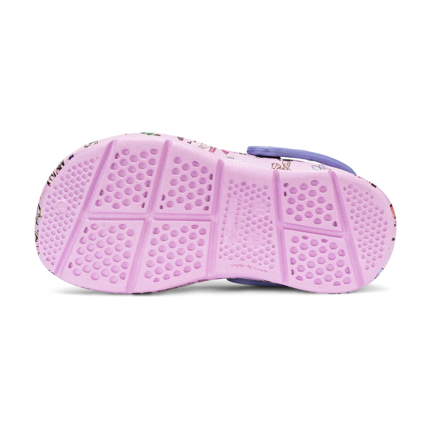 JOYBEES Girls Active Clog Graphic Lavender Butterfly