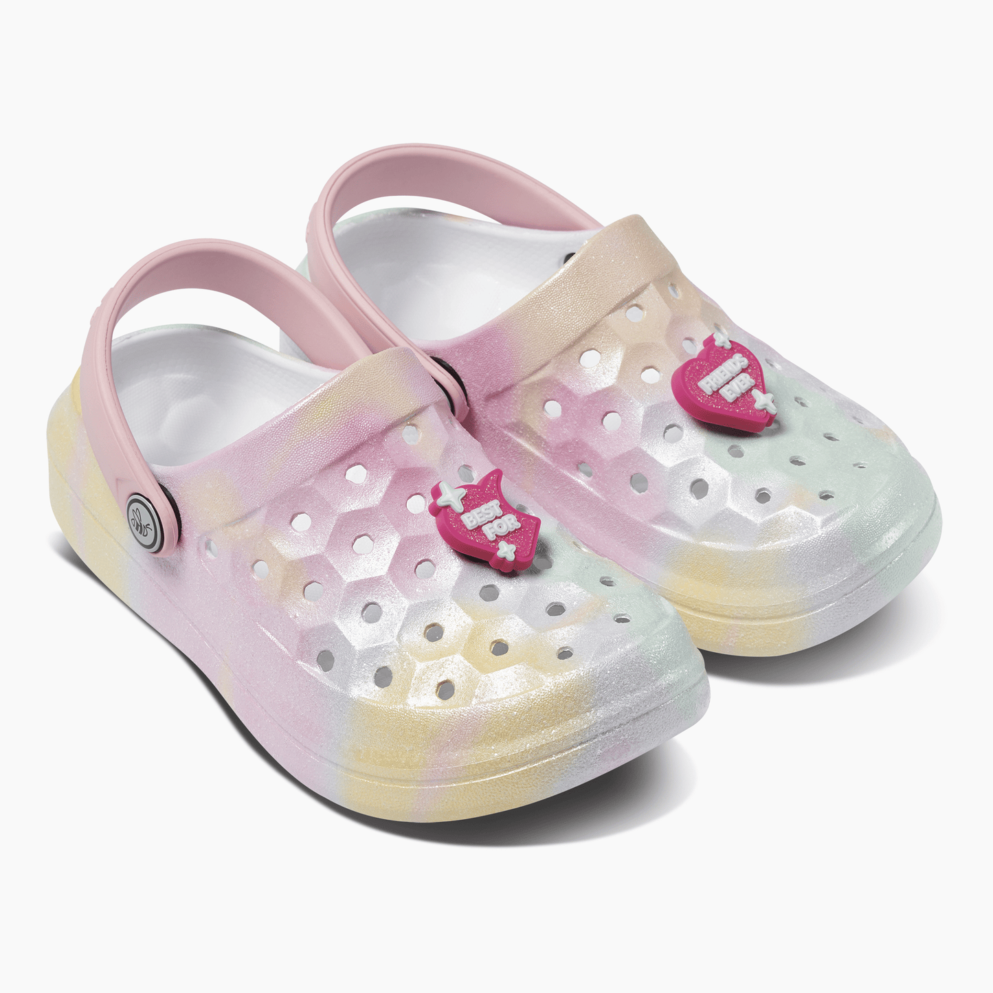 JOYBEES Girls Varsity Clog Glitter Ombre Hazy/Quartz Pink BFF Popinz