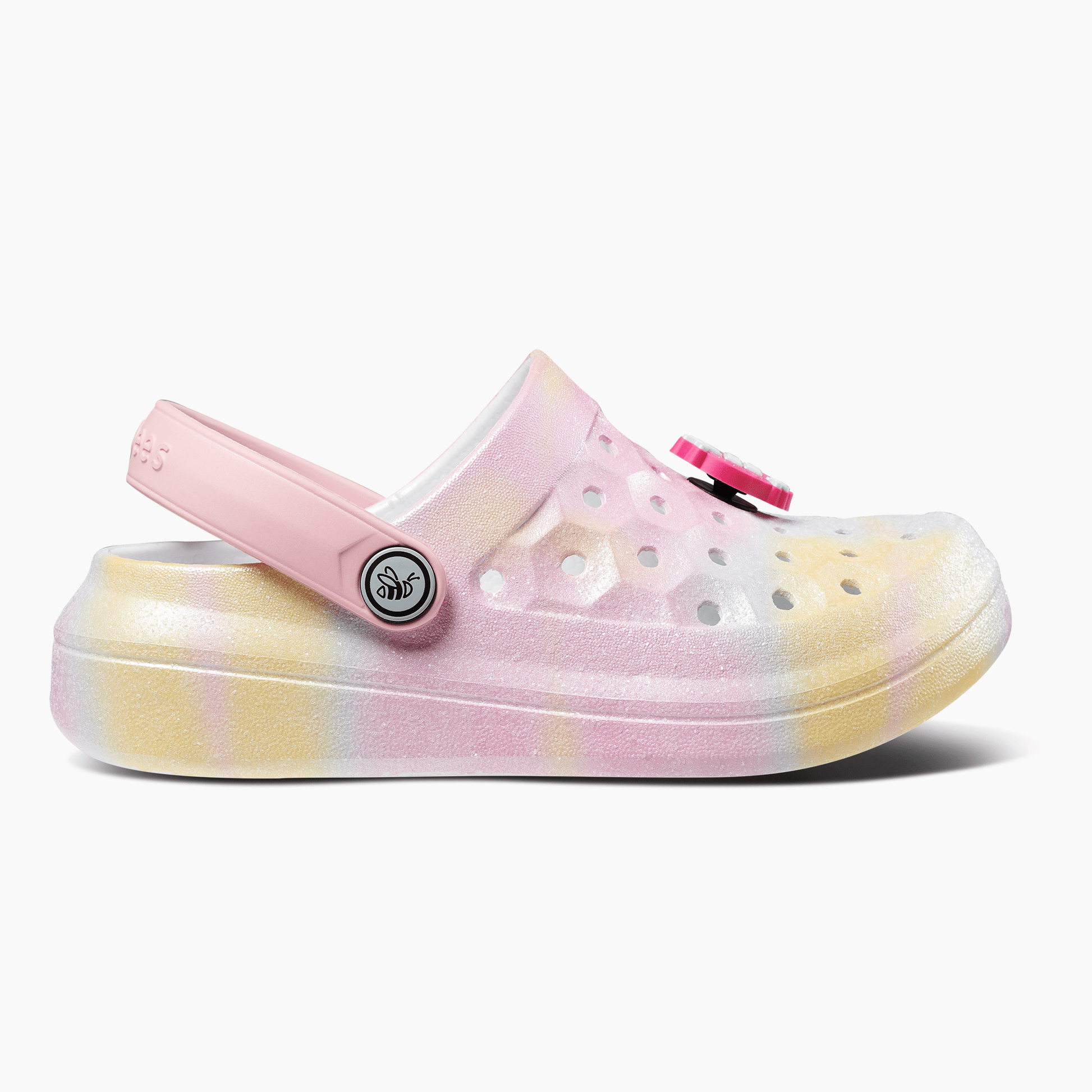 JOYBEES Girls Varsity Clog Glitter Ombre Hazy/Quartz Pink BFF Popinz