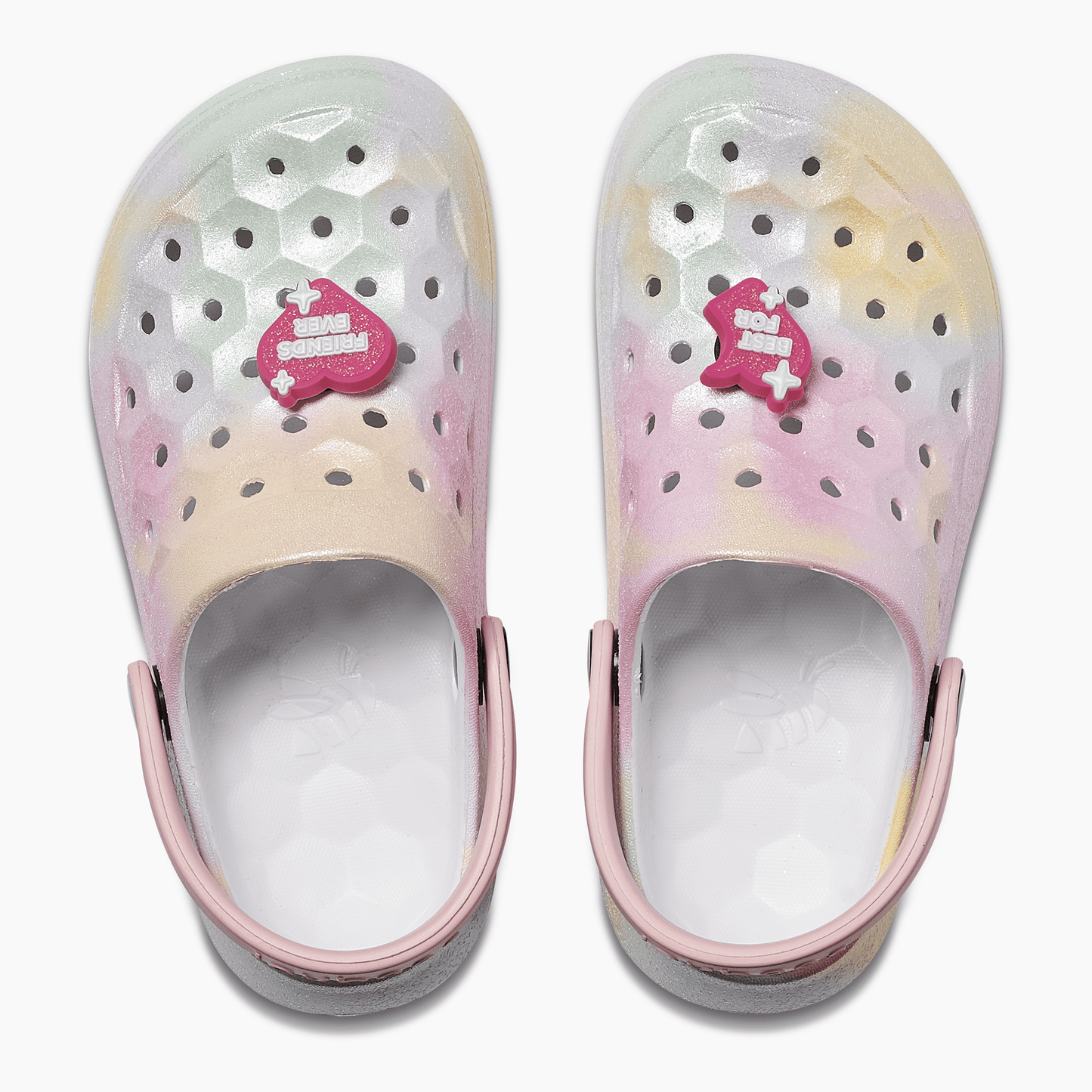 JOYBEES Girls Varsity Clog Glitter Ombre Hazy/Quartz Pink BFF Popinz