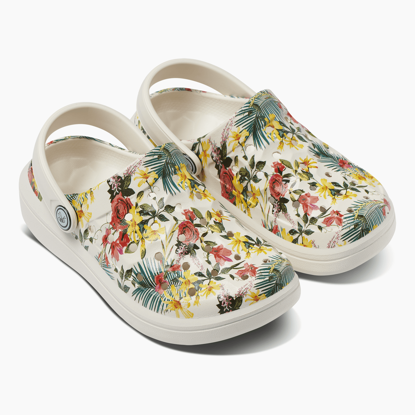 JOYBEES Shoes Girls Varsity Clog Graphic Bone Tropical Floral