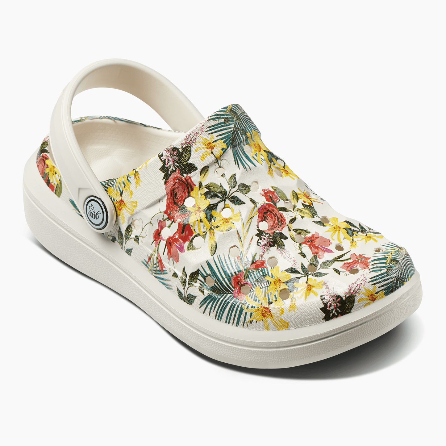 JOYBEES Shoes Girls Varsity Clog Graphic Bone Tropical Floral