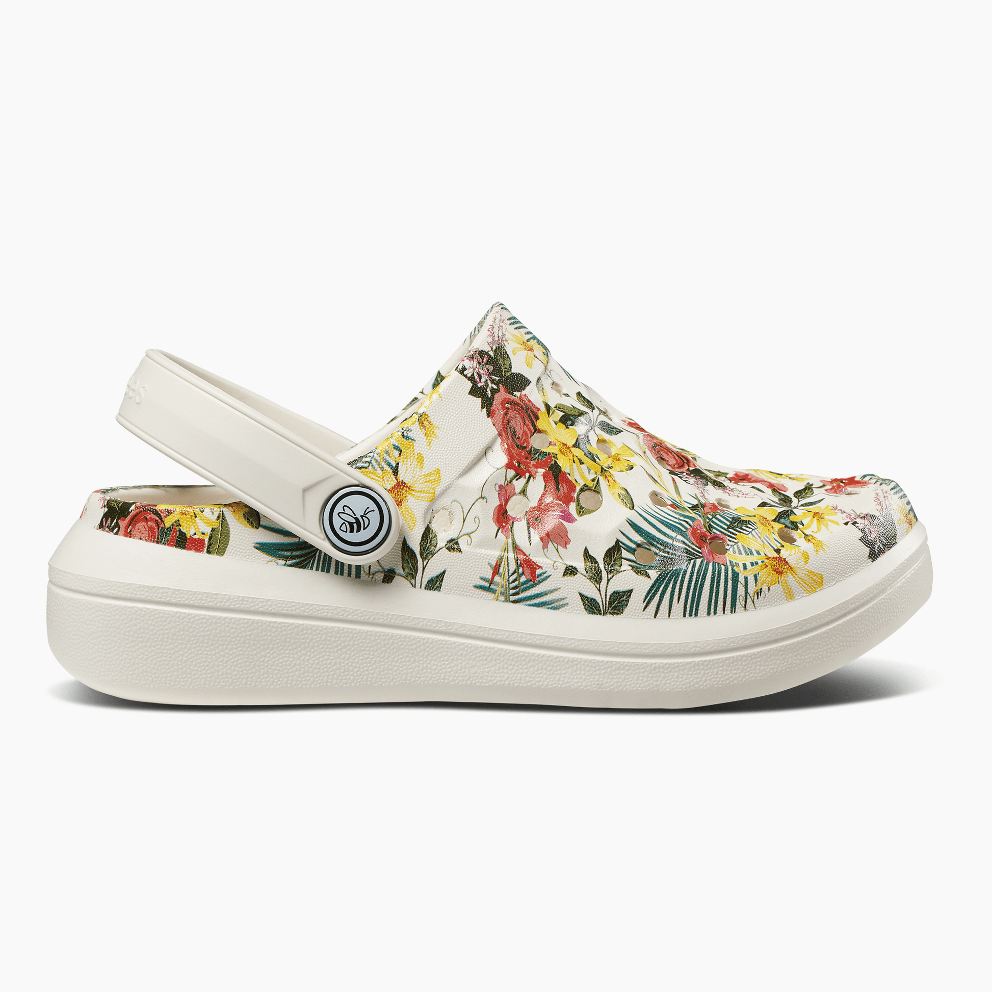 JOYBEES Shoes Girls Varsity Clog Graphic Bone Tropical Floral