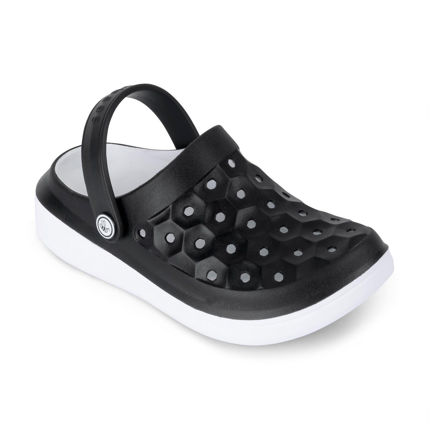 JOYBEES Shoes Kids Varsity Clog Two-Tone Black/White