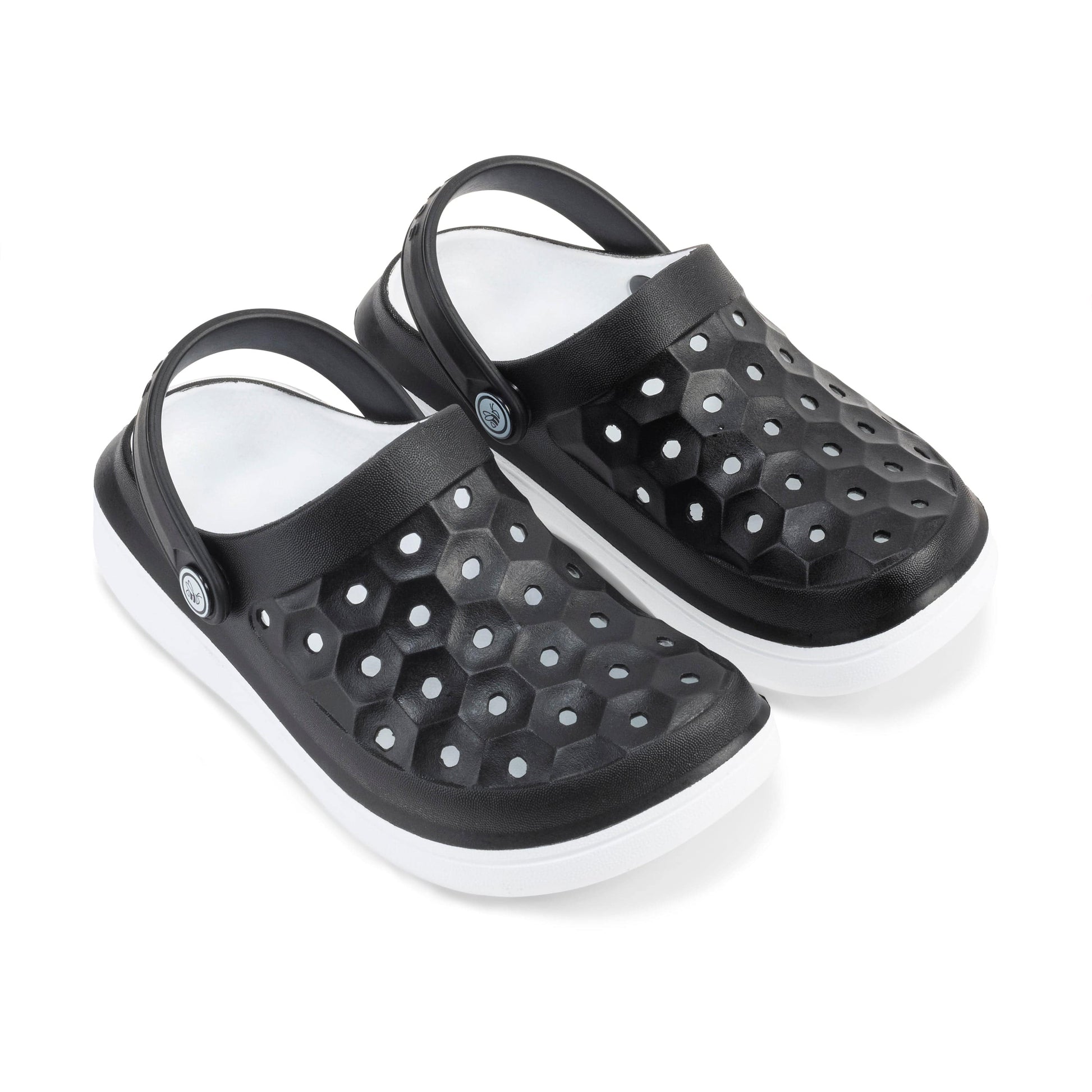 JOYBEES Shoes Kids Varsity Clog Two-Tone Black/White