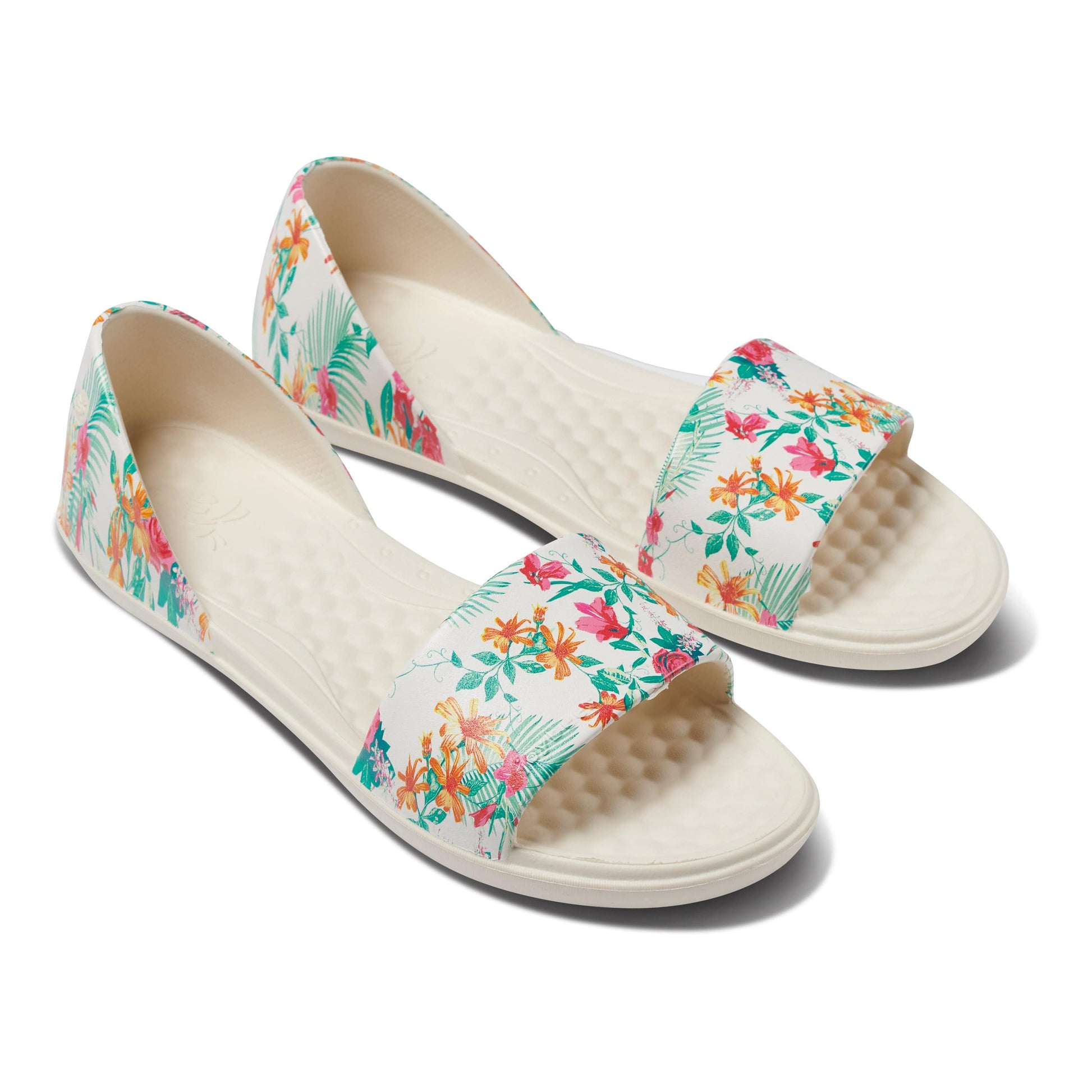 JOYBEES Shoes Women's Friday Flat Tropical Palm / Bone