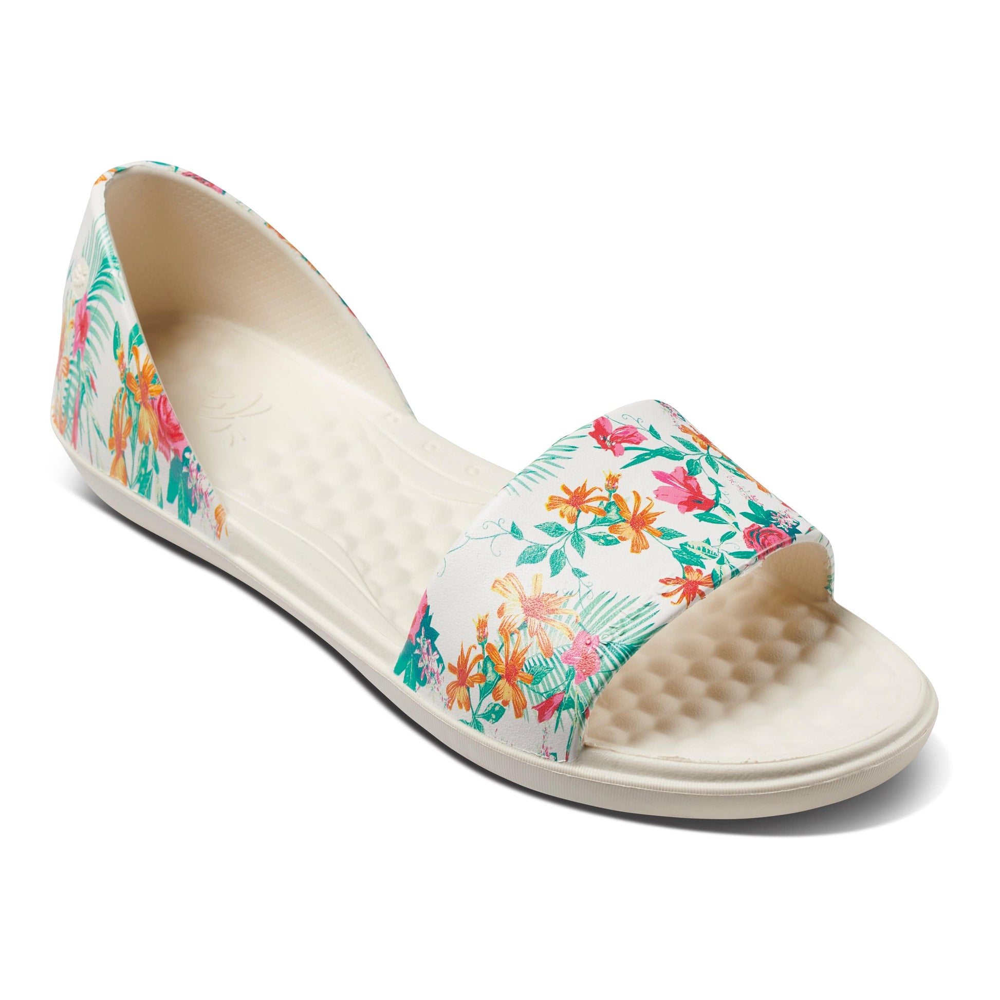 JOYBEES Shoes Women's Friday Flat Tropical Palm / Bone