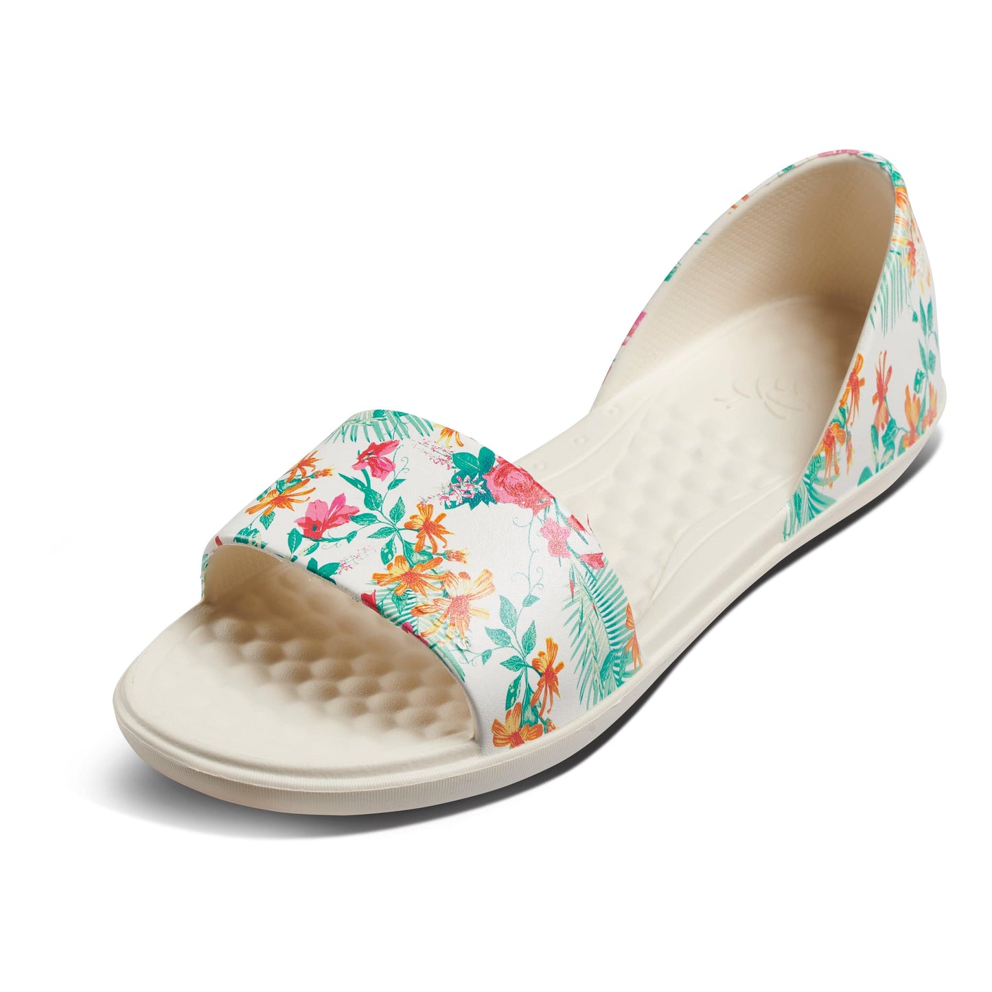 JOYBEES Shoes Women's Friday Flat Tropical Palm / Bone