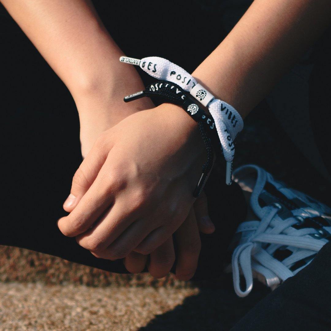 Rastaclat Bracelet POSITIVE VIBES - BLACK LACE