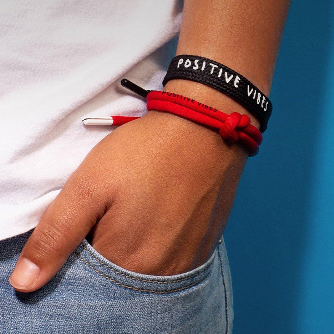 Rastaclat Bracelet POSiTIVE VIBES SMALL - BLACK