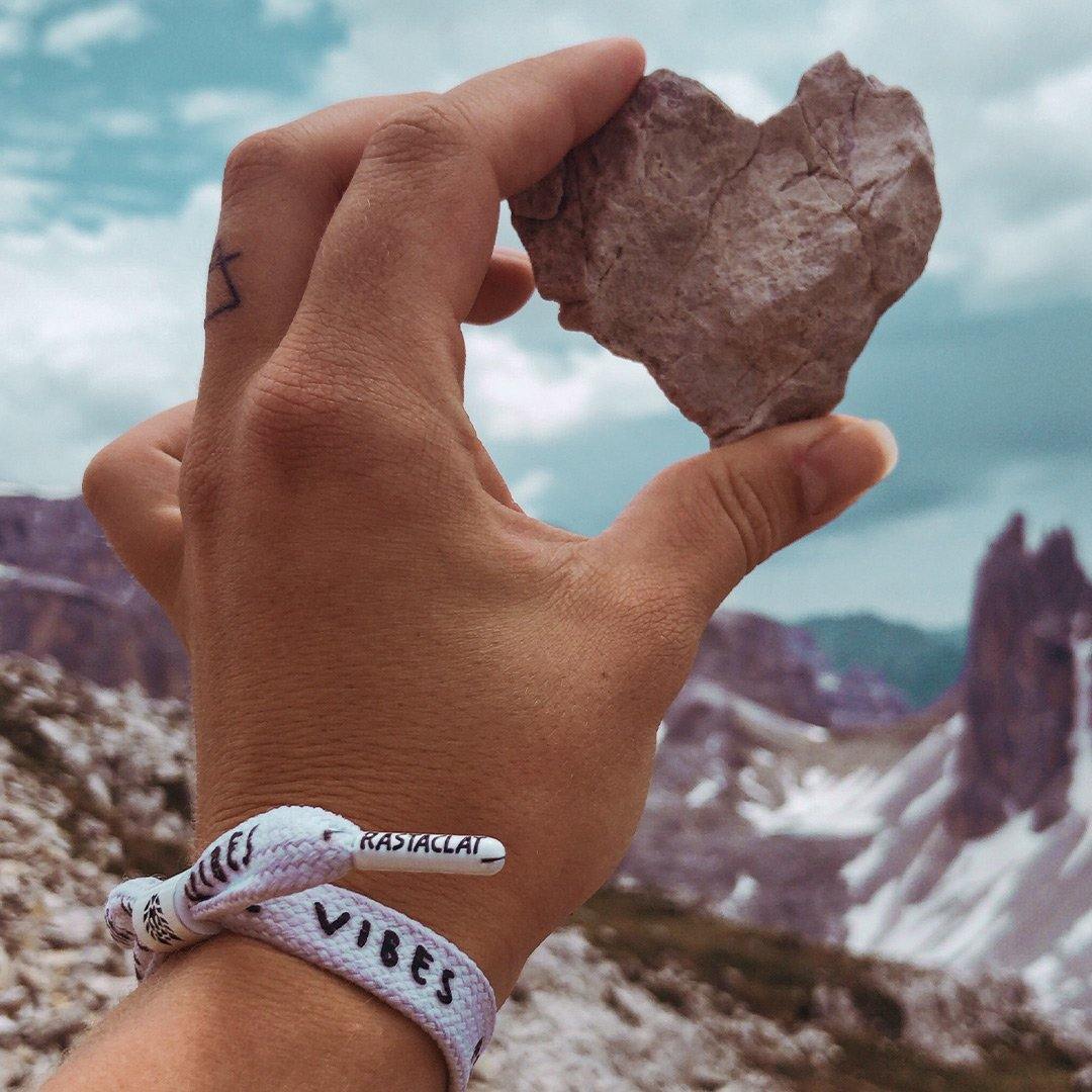 Rastaclat Bracelet POSITIVE VIBES - WHITE LACE