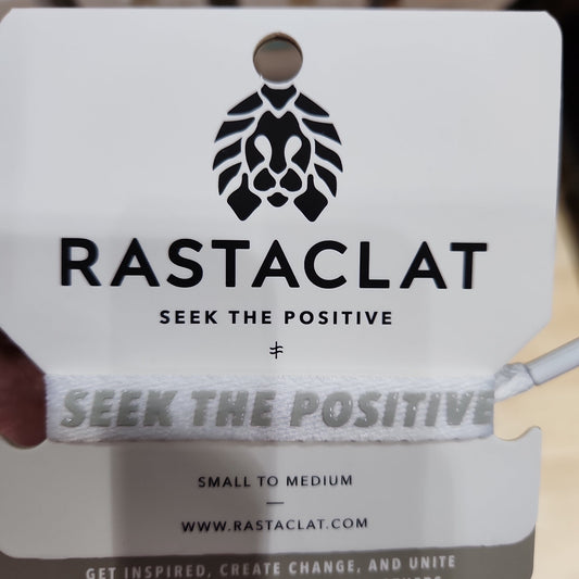 Rastaclat Bracelet SEEK THE POSITIVE S/M white