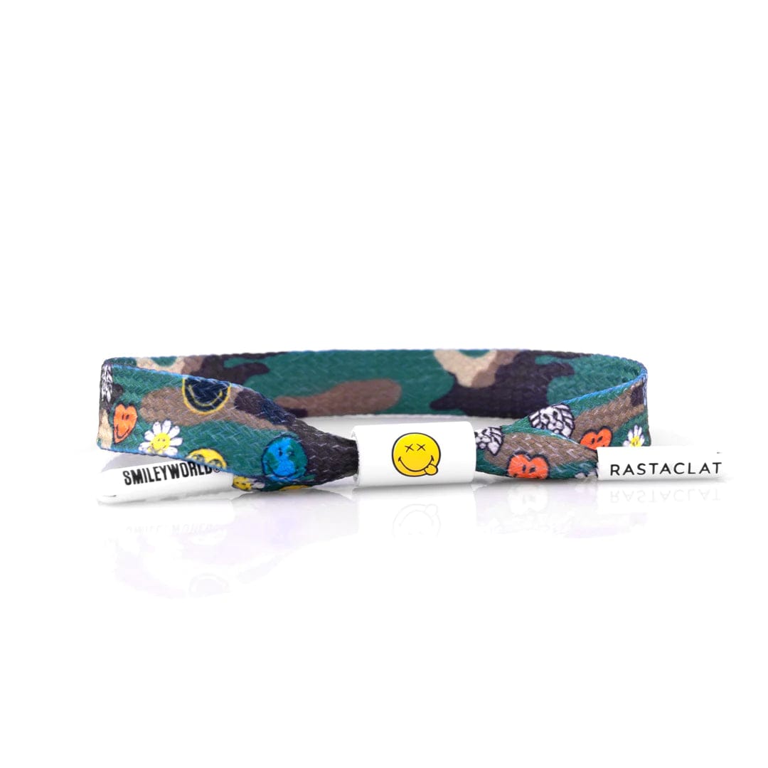 Rastaclat Bracelet SMILEYWORLD SINGLE LACE W/CARD - CAMO