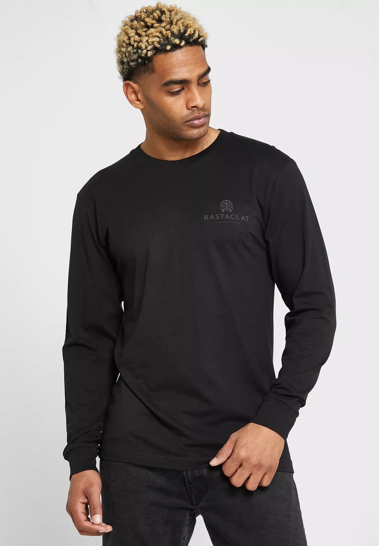 RASTACLAT T-SHIRT CHROMANTIC LION LONG SLEEVES TEE - BLACK