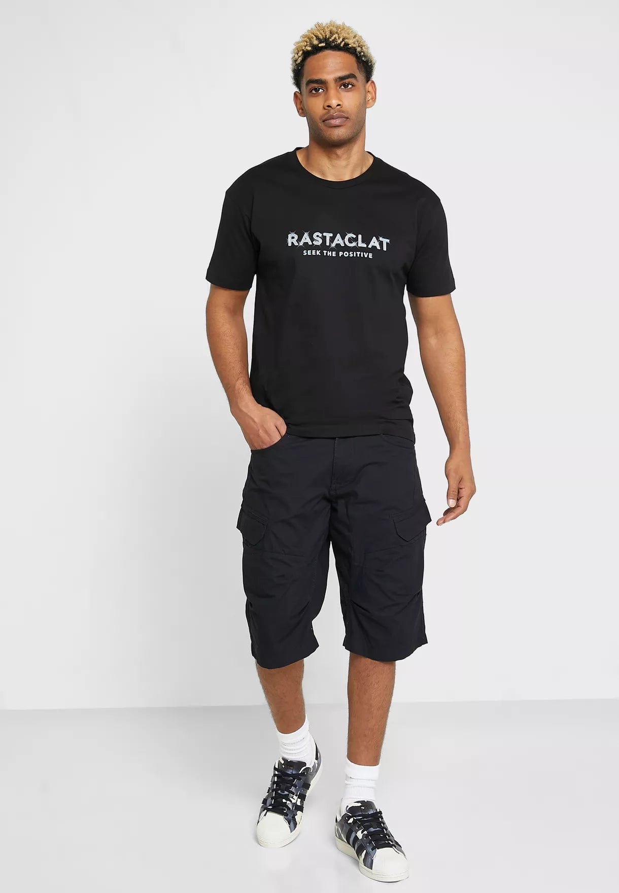 RASTACLAT T-SHIRT CHROMANTIC WORDMARK SS TEE - BLACK