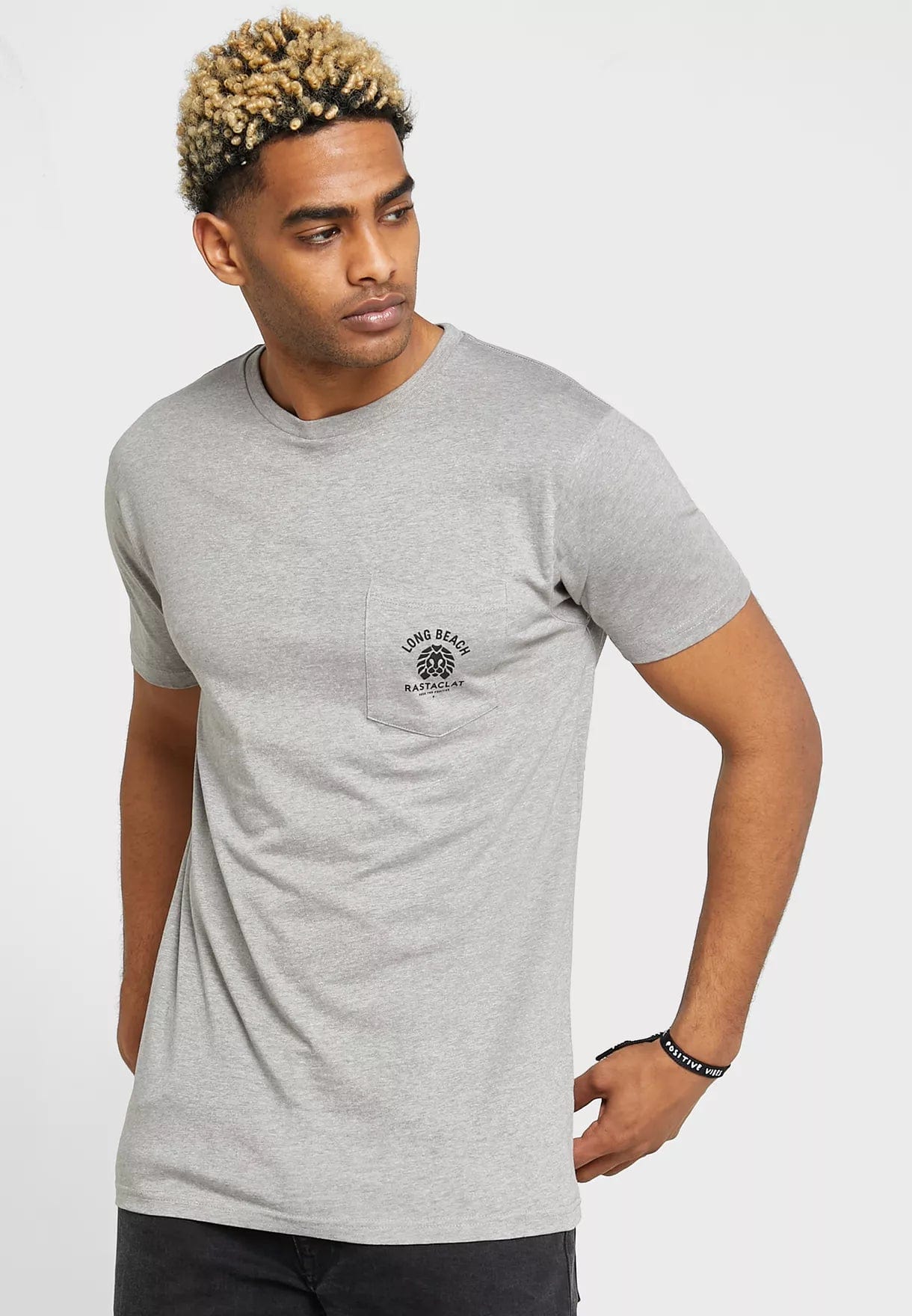 RASTACLAT T-SHIRT CORE POCKET SS TEE - GREY