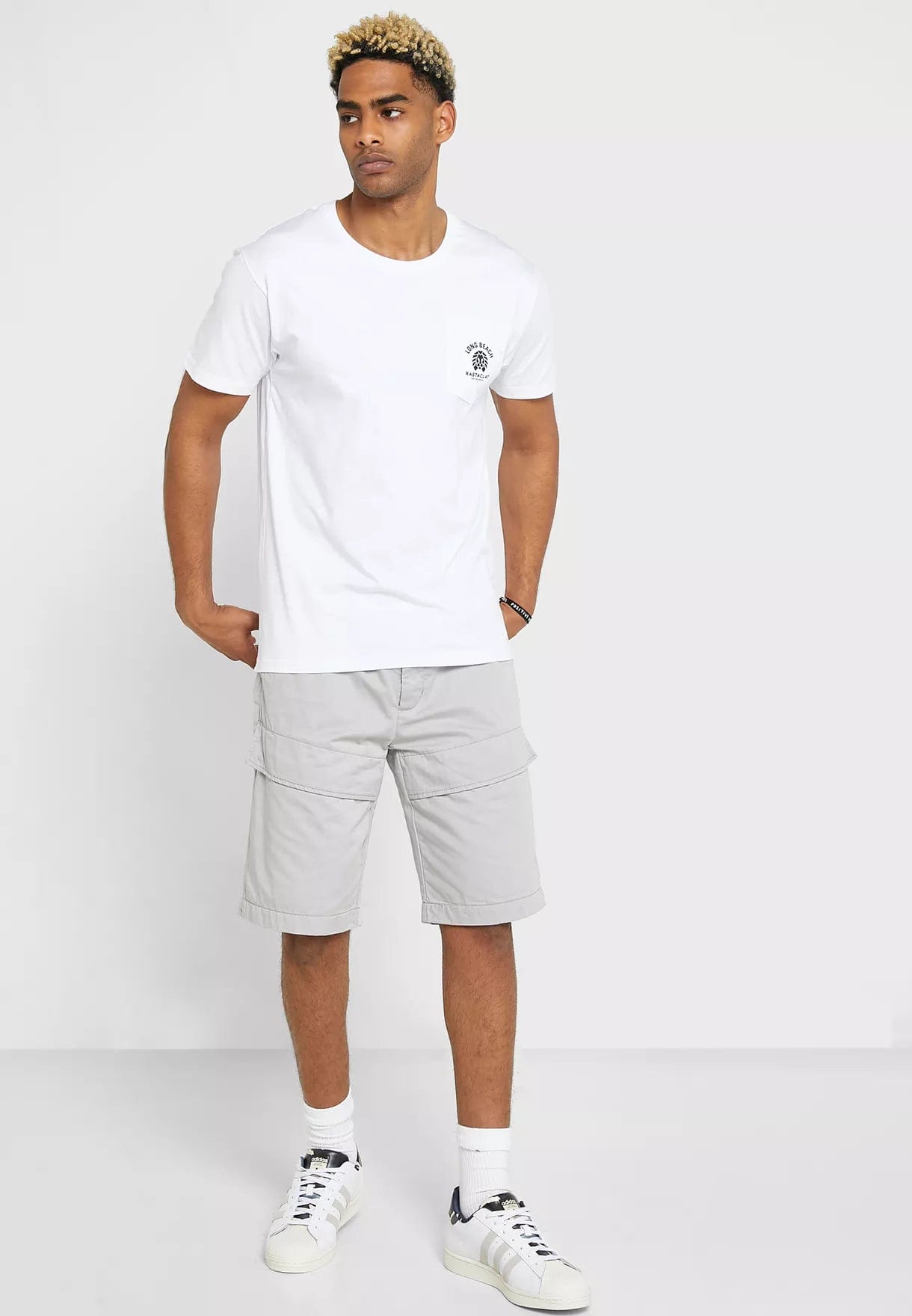 RASTACLAT T-SHIRT CORE POCKET SS TEE - WHITE