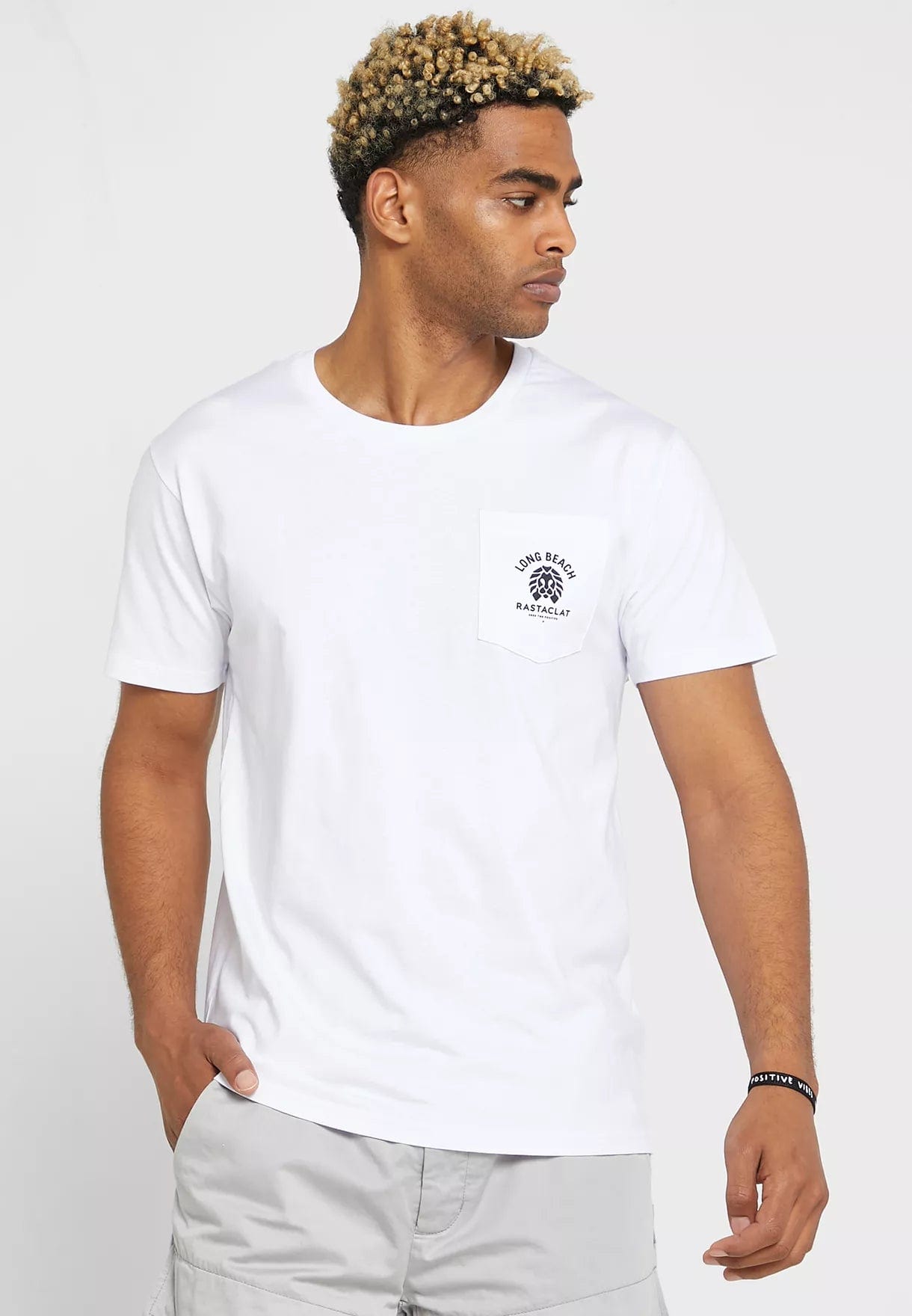 RASTACLAT T-SHIRT CORE POCKET SS TEE - WHITE