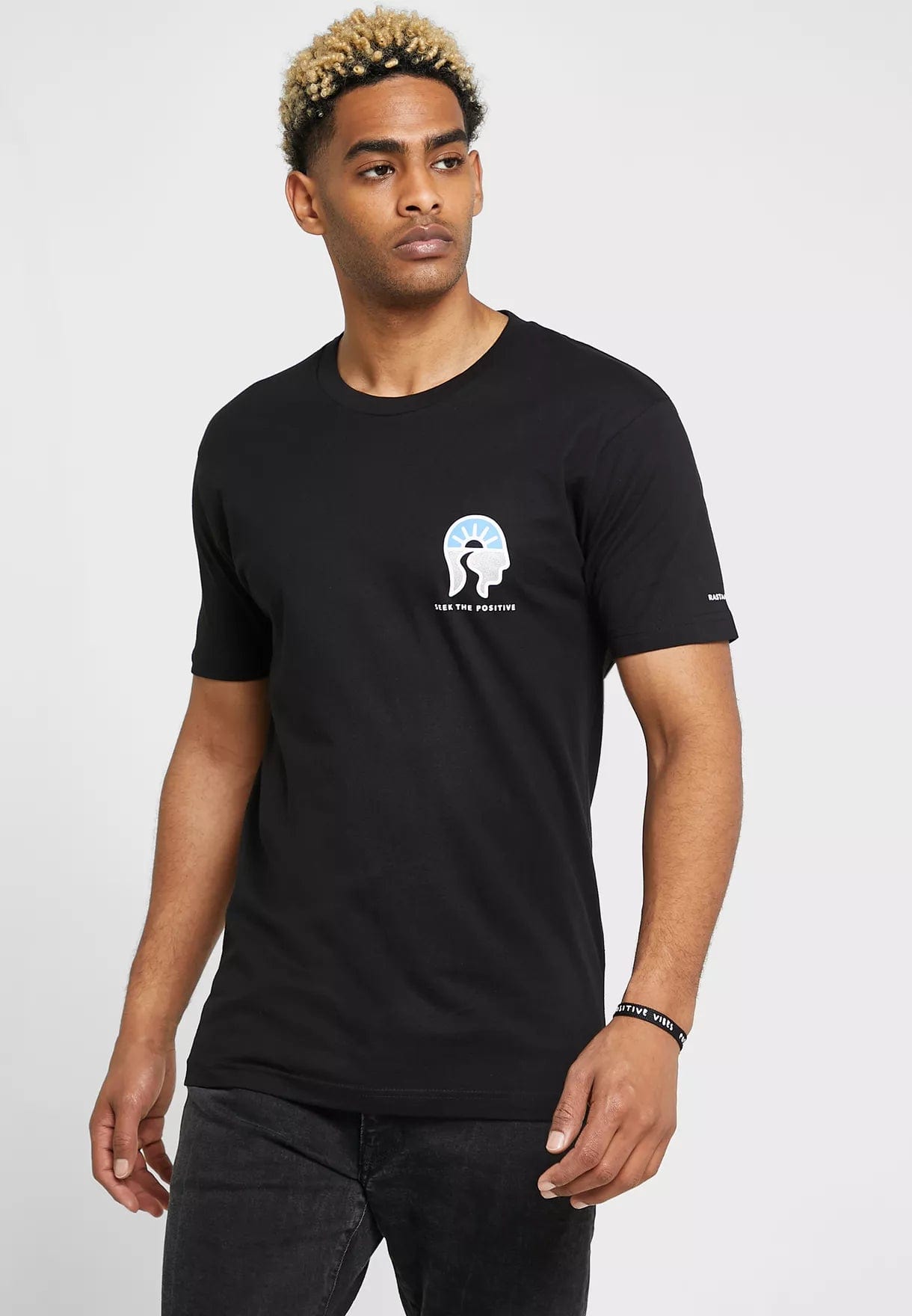 RASTACLAT T-SHIRT NOW ENTERING POSITIVITY SS TEE - BLACK