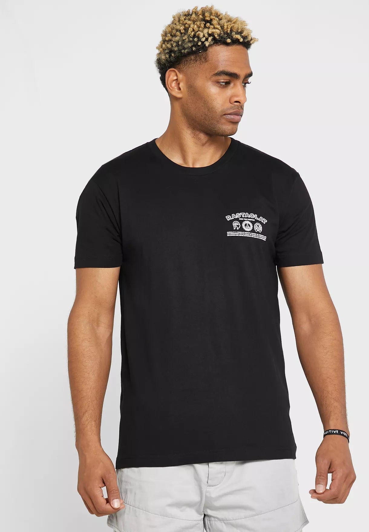 RASTACLAT T-SHIRT POSITIVE ACTION SS TEE - BLACK