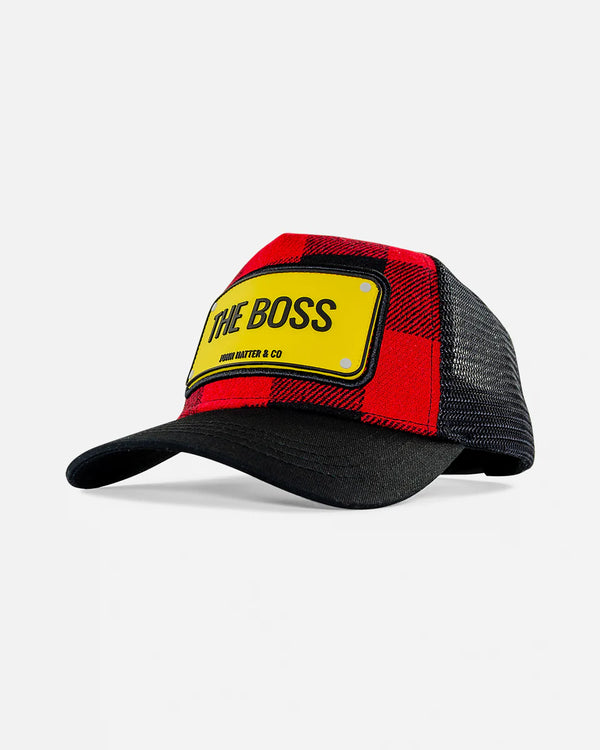 THE BOSS CHECK BLACK/RED